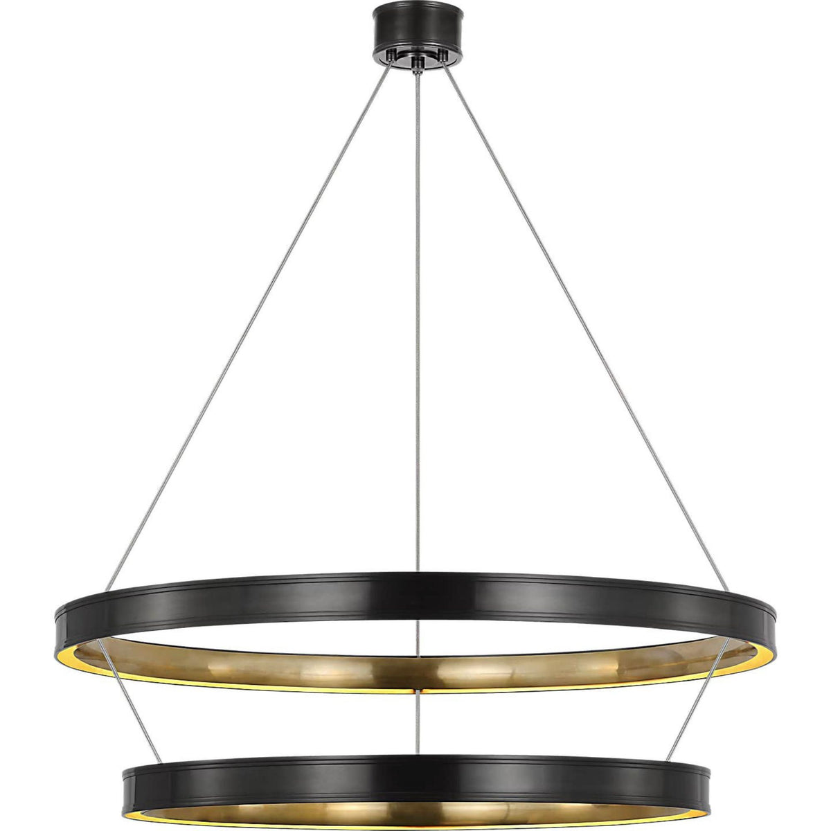 Chapman & Myers Connery 50" Two-Tier Ring Chandelier in Bronze W50.25"