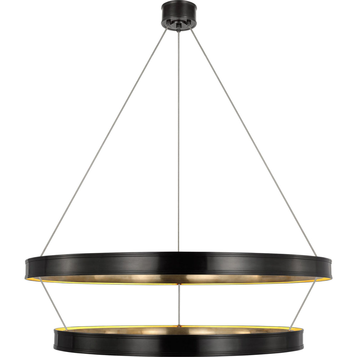 Chapman & Myers Connery 50" Two-Tier Ring Chandelier in Bronze W50.25"