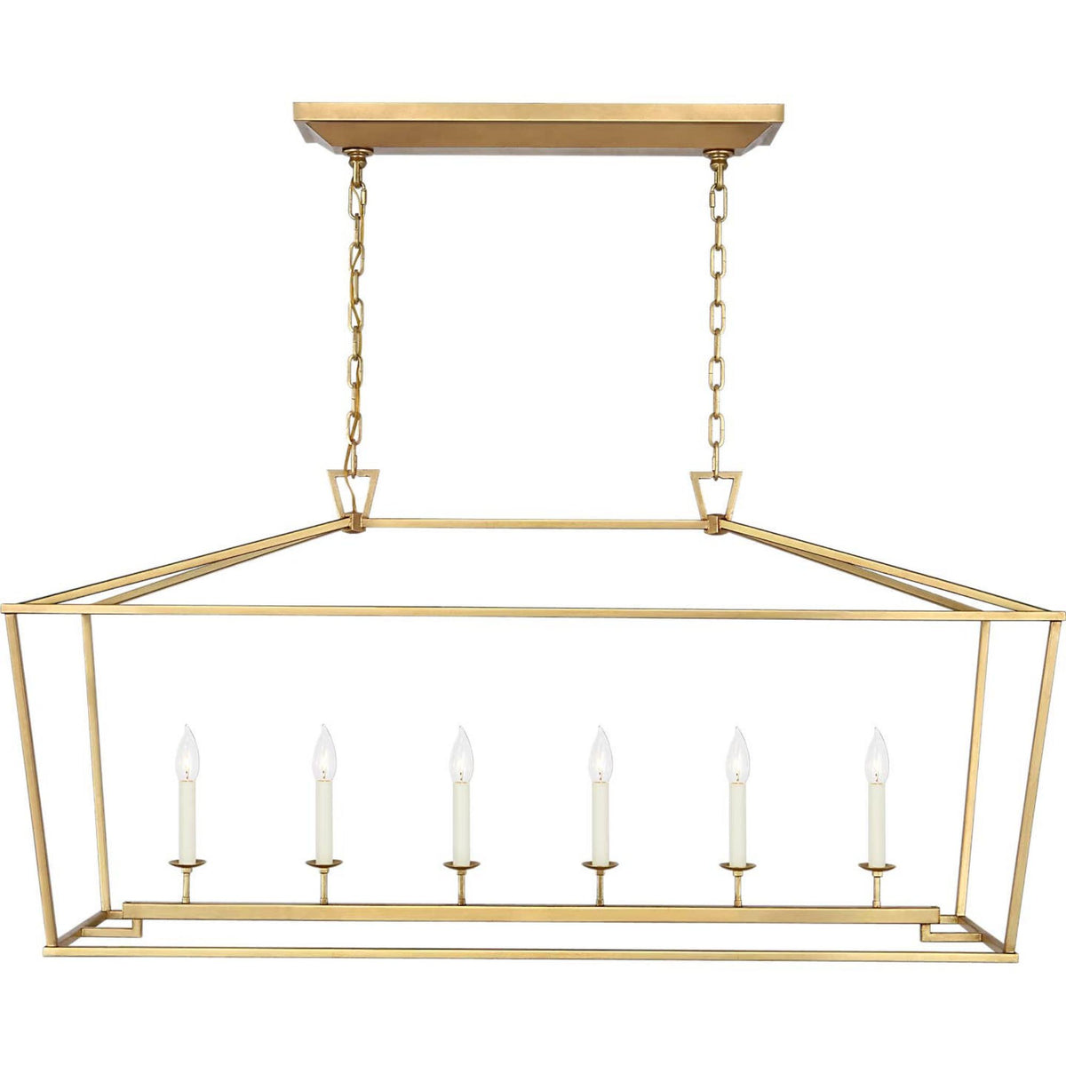 Chapman & Myers Darlana Large Linear Lantern in Gild W17" x 54" x H25.5"