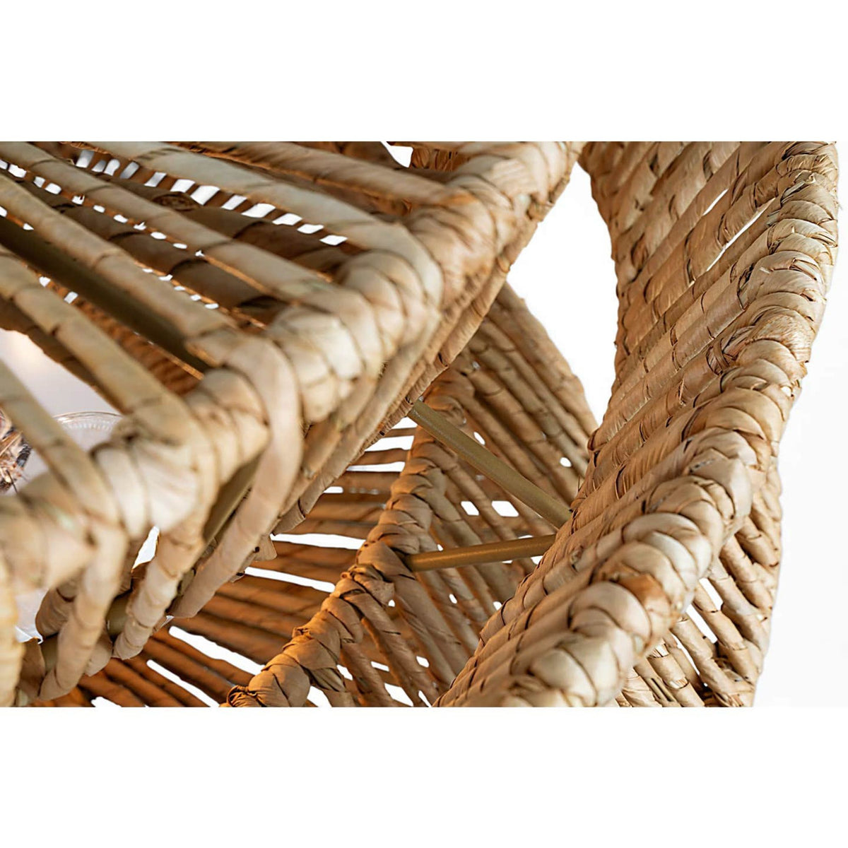 Chapman & Myers Antigua XL Drum Semi-Flush Mount in Bronze and Natural Abaca W23.25" x H12"