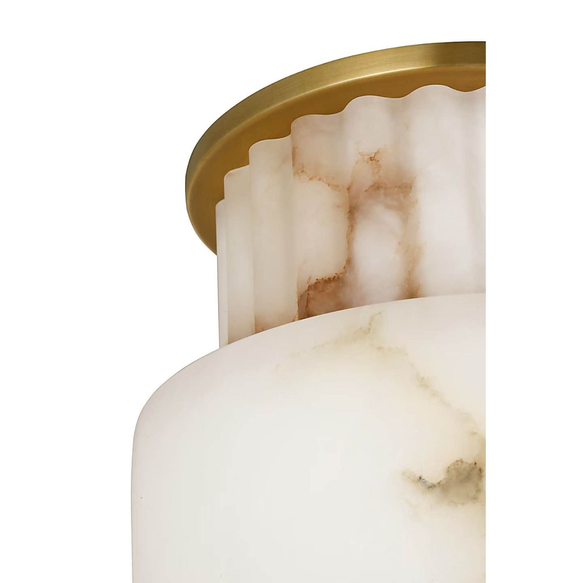 Chapman & Myers Nolan 8" Flush Mount in Alabaster with Alabaster Dome W8" x H9.5"