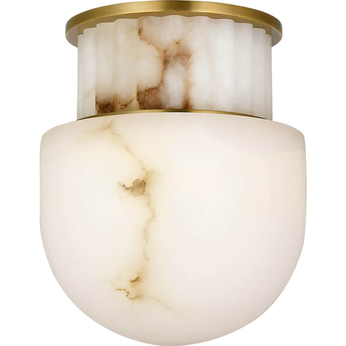 Chapman & Myers Nolan 8" Flush Mount in Alabaster with Alabaster Dome W8" x H9.5"