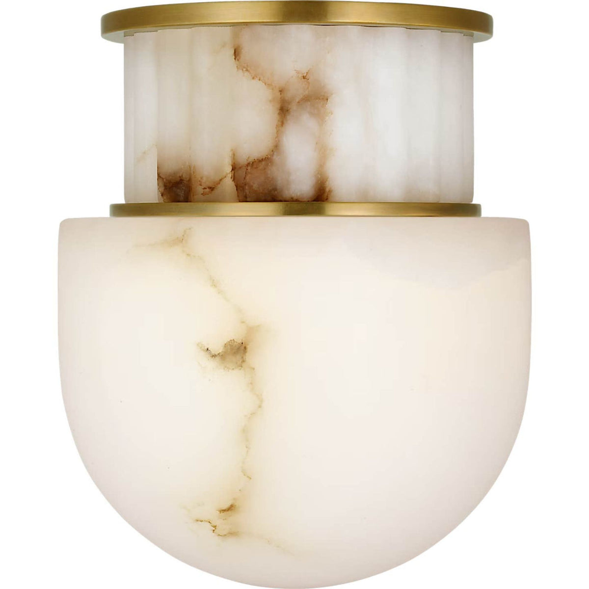 Chapman & Myers Nolan 8" Flush Mount in Alabaster with Alabaster Dome W8" x H9.5"