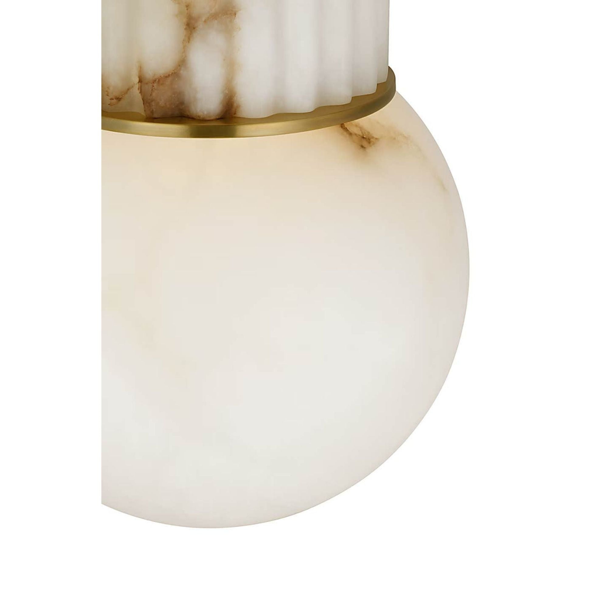 Chapman & Myers Nolan 9" Flush Mount in Alabaster with Alabaster Globe W9" x H11"