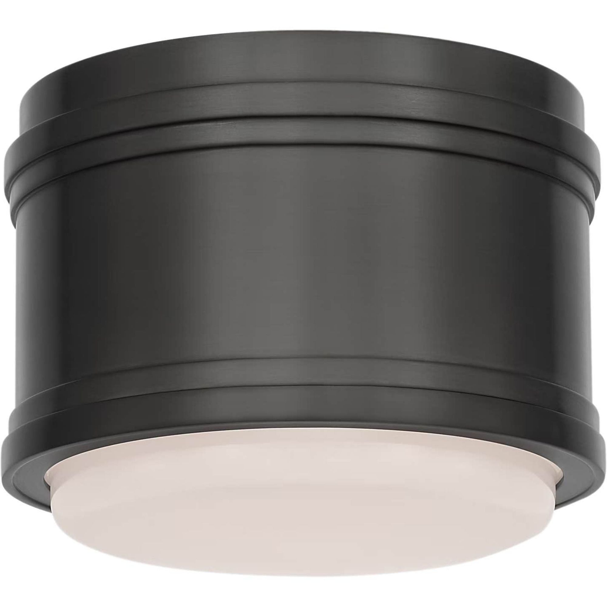 Chapman & Myers Marden 6" Flush Mount in Bronze with White Glass W5.5" x H4.25"