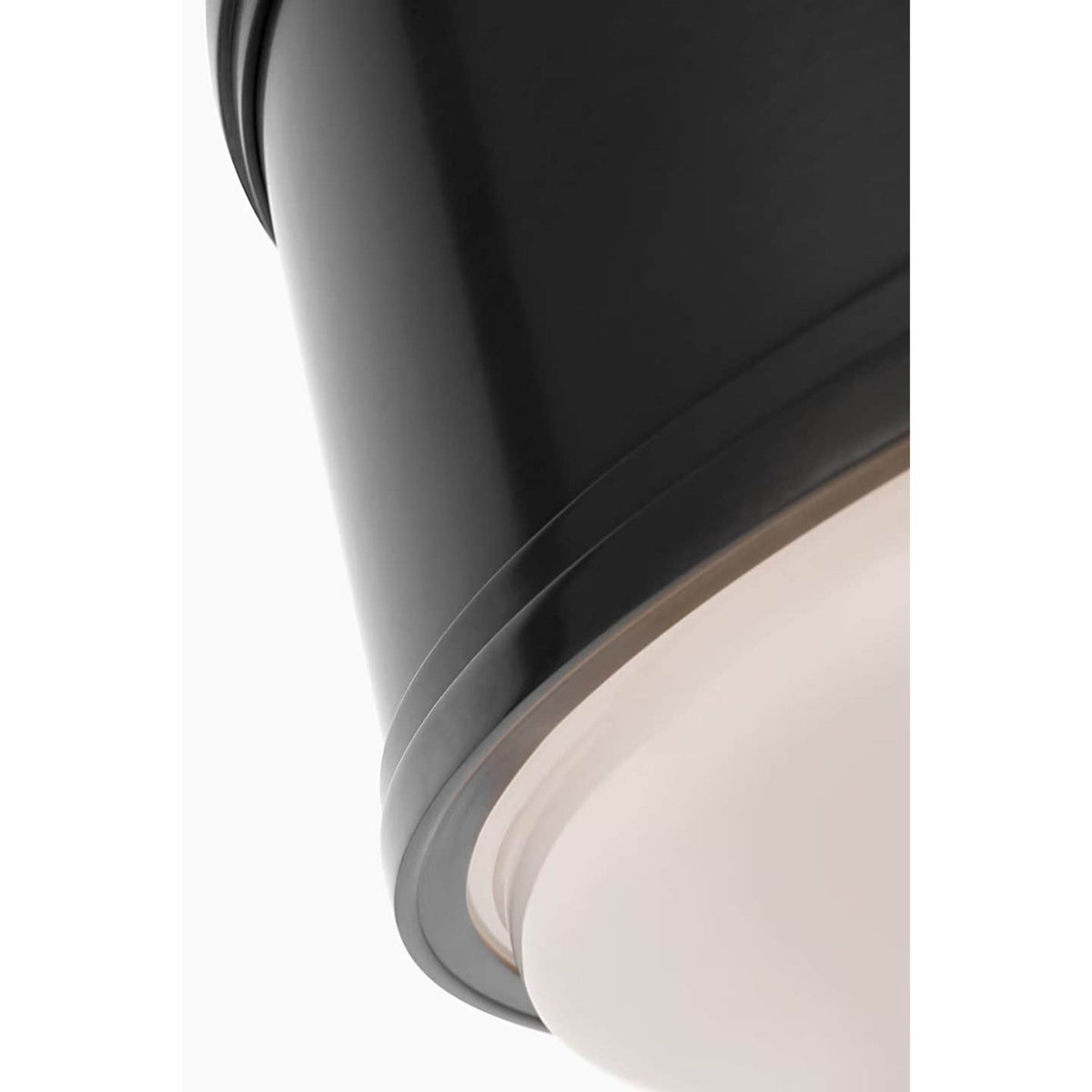 Chapman & Myers Marden 18" Flush Mount in Bronze with White Glass W17.5" x H6"
