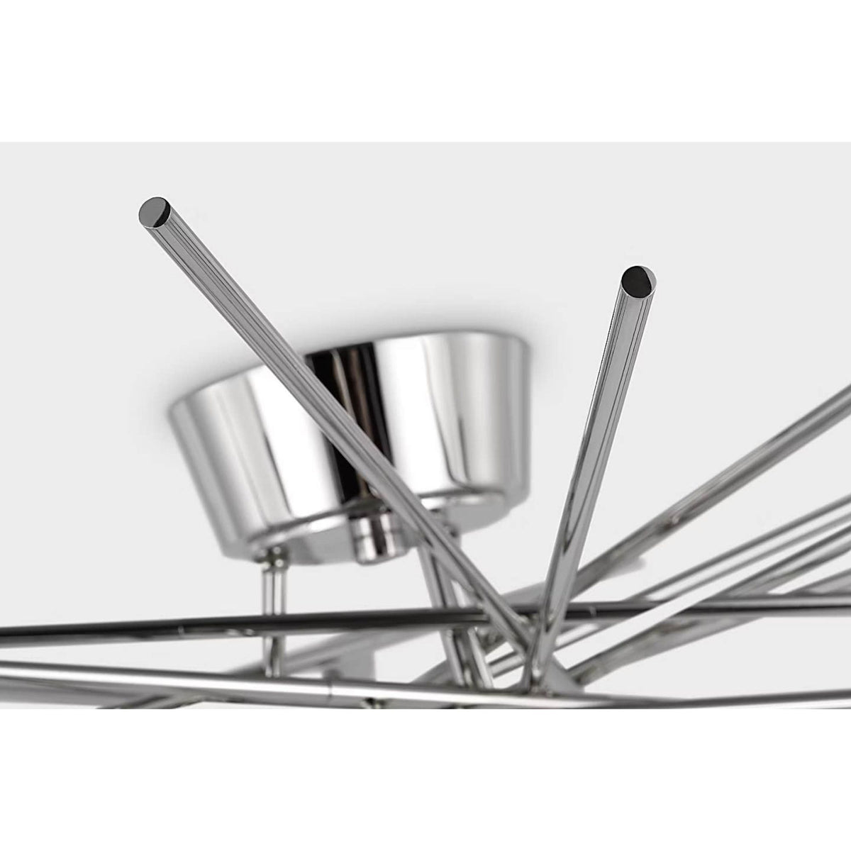 Chapman & Myers Stellar Flush Mount in Polished Nickel with Frosted Acrylic W28" x H7.75"