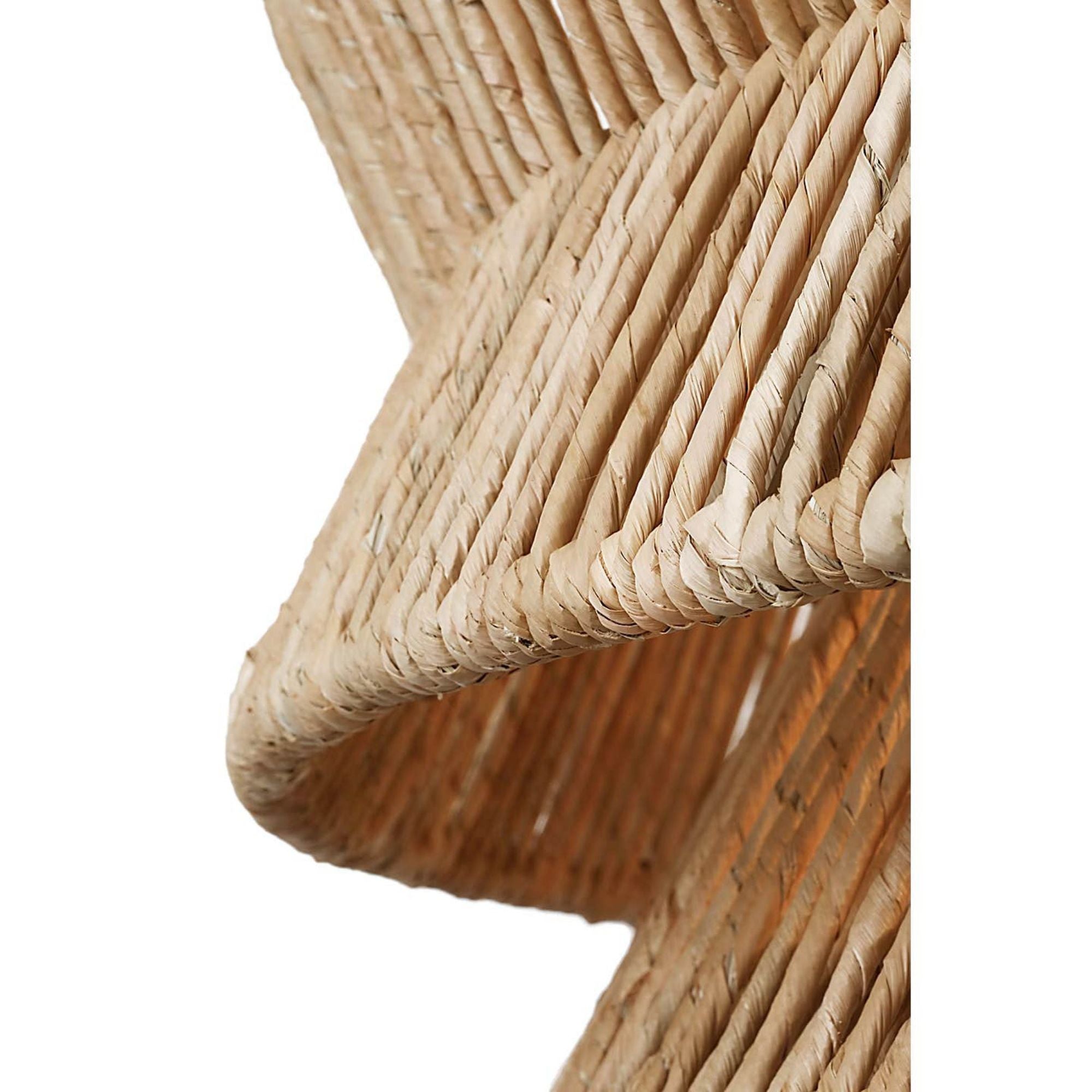 Chapman & Myers Antigua 30" Chandelier in Bronze and Natural Abaca W30" x H15.5"