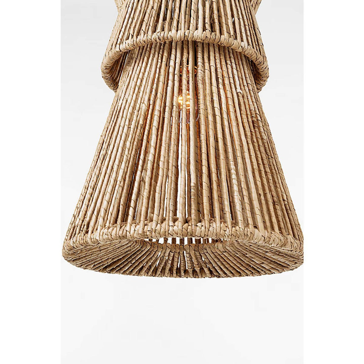 Chapman & Myers Antigua 13" Pendant in Bronze and Natural Abaca W13" x H22.75"
