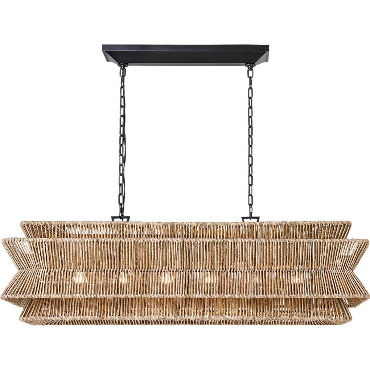 Chapman & Myers Antigua 54" Linear in Bronze and Natural Abaca W17.25" x 54" x H16.5"