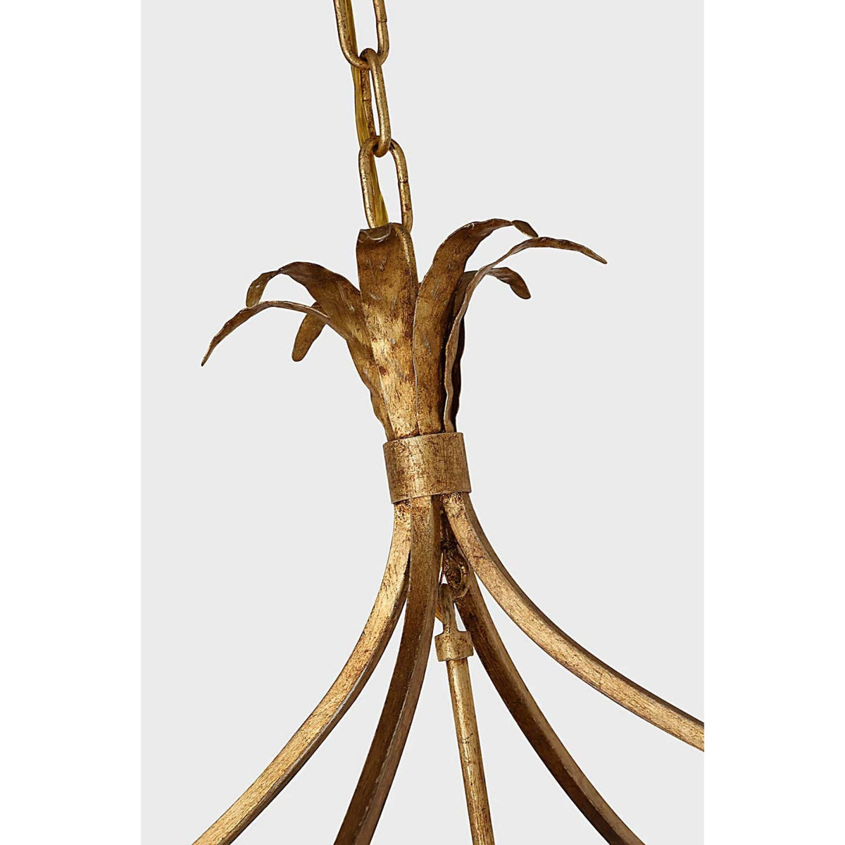 Chapman & Myers Gramercy 17" Lantern in Gilded Iron W17" x H30.5"