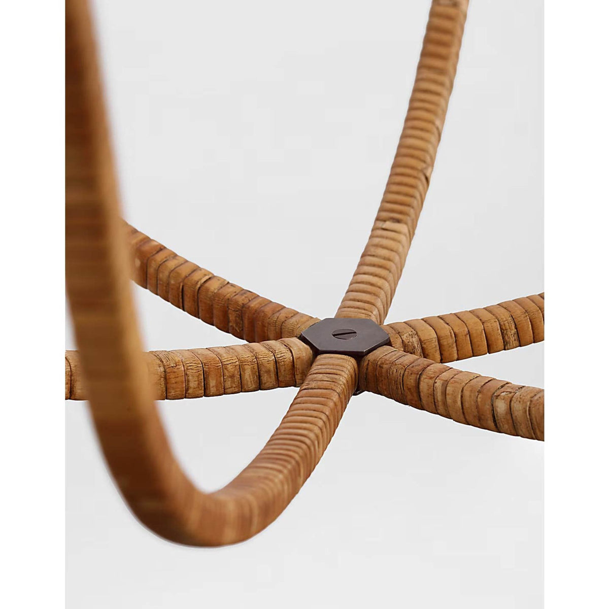 Chapman & Myers Biscayne Extra Large Wrapped Chandelier in Bronze and Natural Rattan with Linen Shades W45.75" x H42.75"