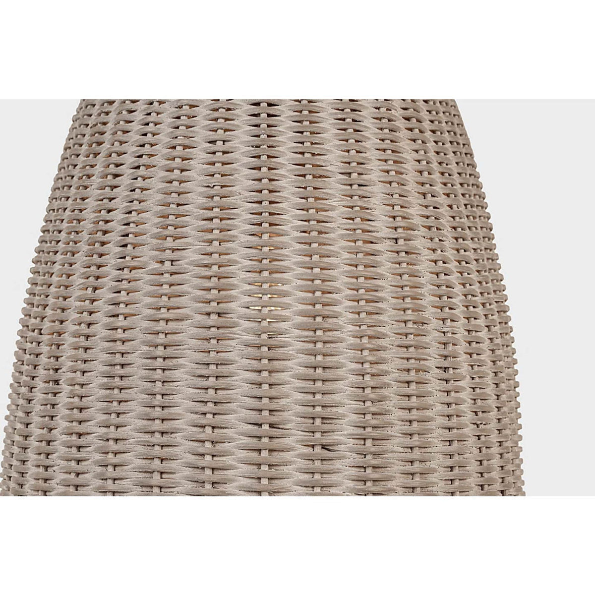 Chapman & Myers Kokomo 12" Pendant in Antique-Burnished Brass with Ash Wicker Shade W11.5" x H18.25"
