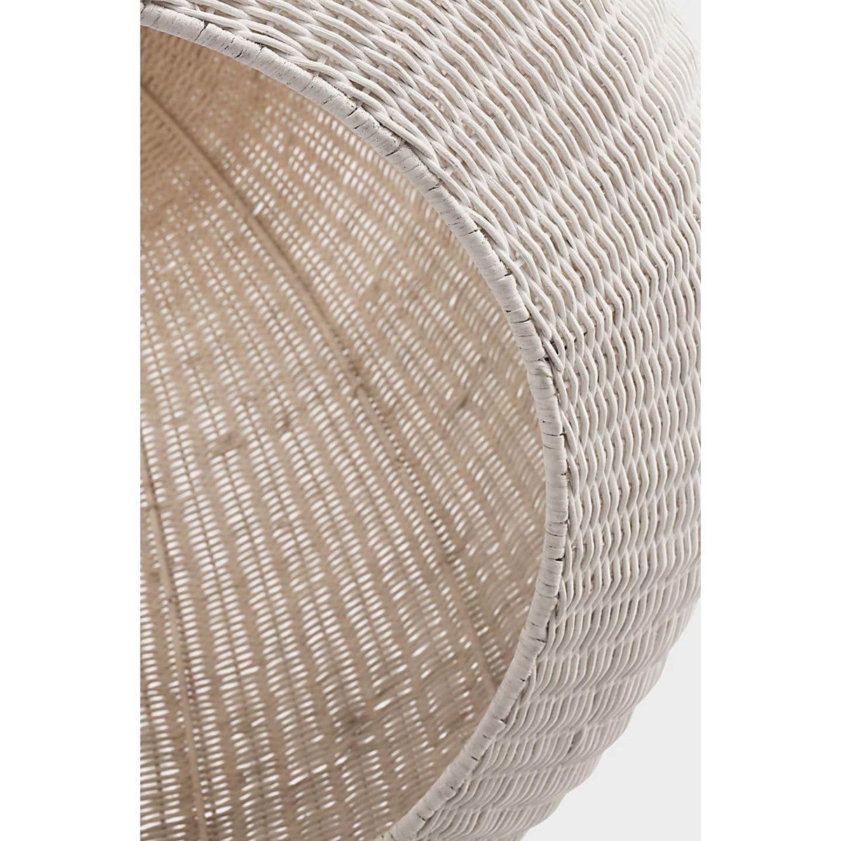 Chapman & Myers Kokomo 30" Domed Pendant in Polished Nickel with Chalk Wicker Shade W30" x H28.75"