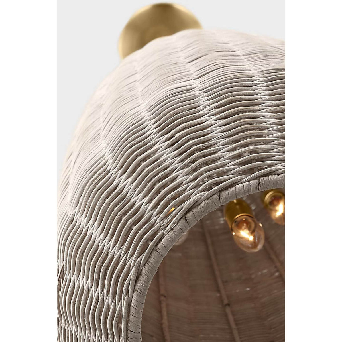 Chapman & Myers Kokomo 15" Elongated Pendant in Antique-Burnished Brass with Ash Wicker Shade W15" x H33.75"