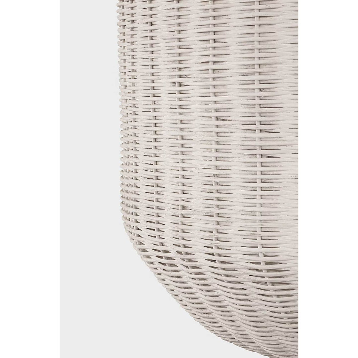 Chapman & Myers Kokomo 20" Elongated Pendant in Antique-Burnished Brass with Chalk Wicker Shade W20" x H44.25"