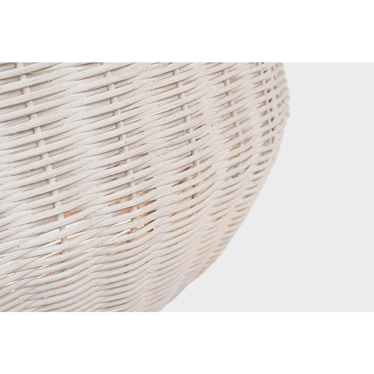 Chapman & Myers Kokomo 20" Elongated Pendant in Bronze with Chalk Wicker Shade W20" x H44.25"