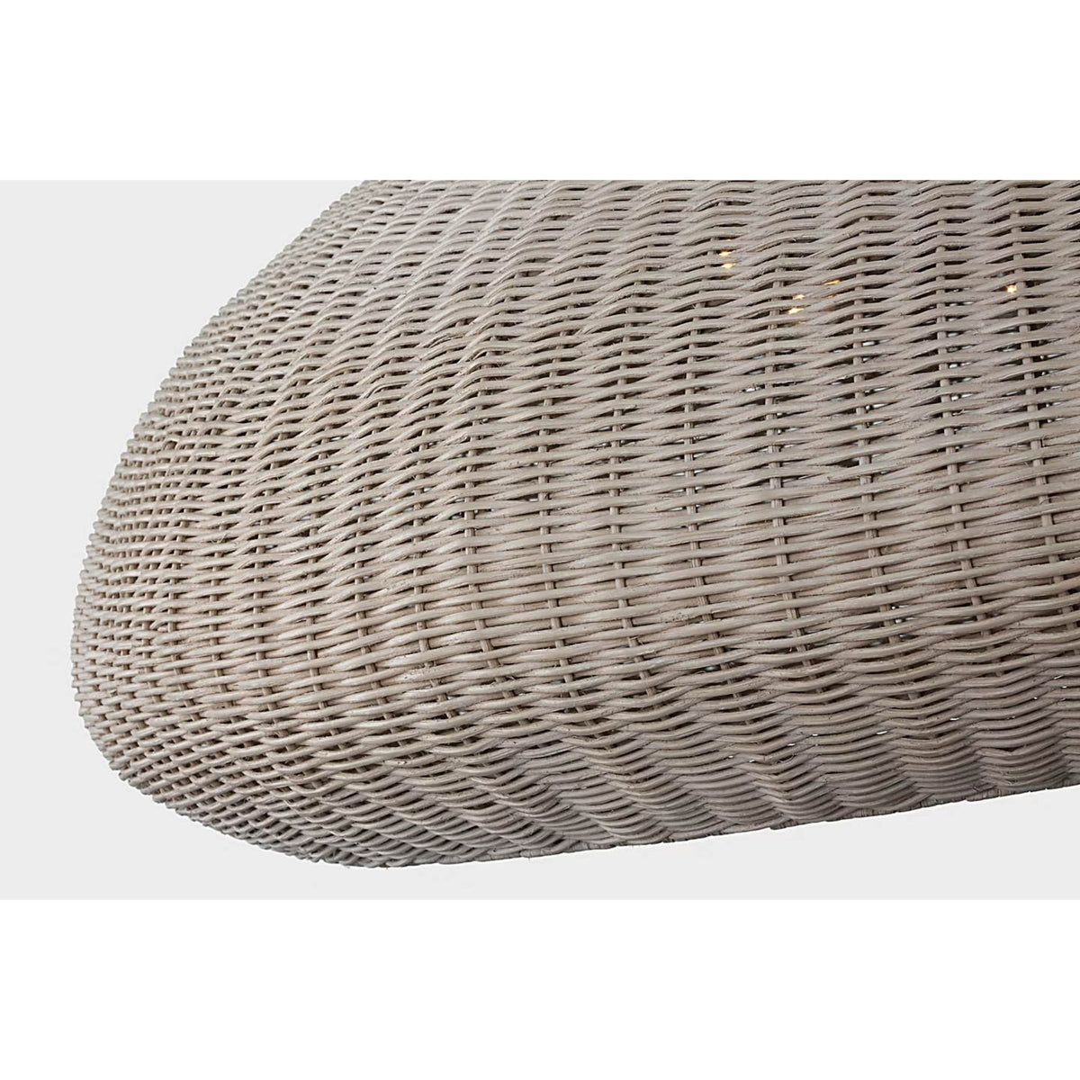 Chapman & Myers Kokomo 44" Wide Pendant in Bronze with Ash Wicker Shade W44" x H16.75"
