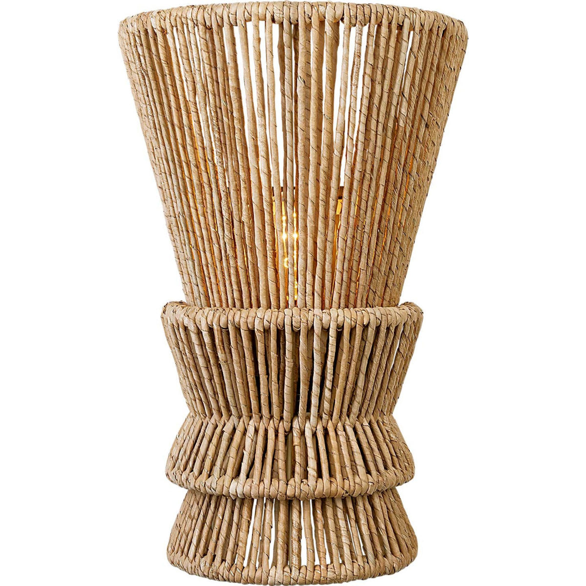 Chapman & Myers Antigua Medium Sconce in Bronze and Natural Abaca W10.25" x H16.25" x E6.25"