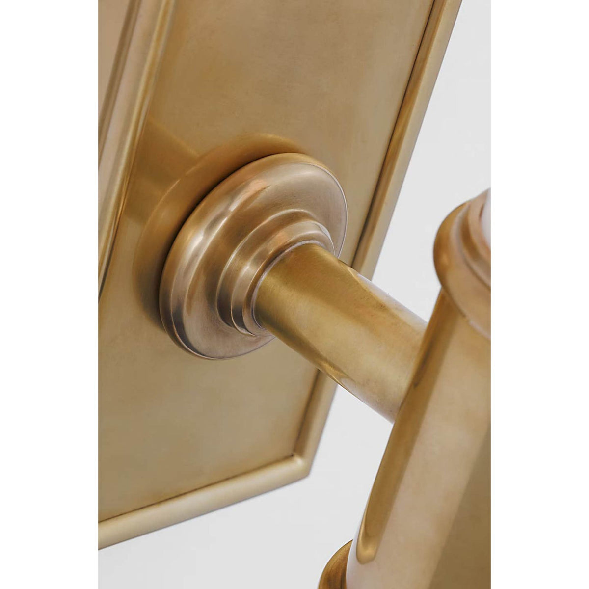 Chapman & Myers Owen 14" Single Bath Light in Antique-Burnished Brass with White Glass W2.75" x H13.5" x E4"