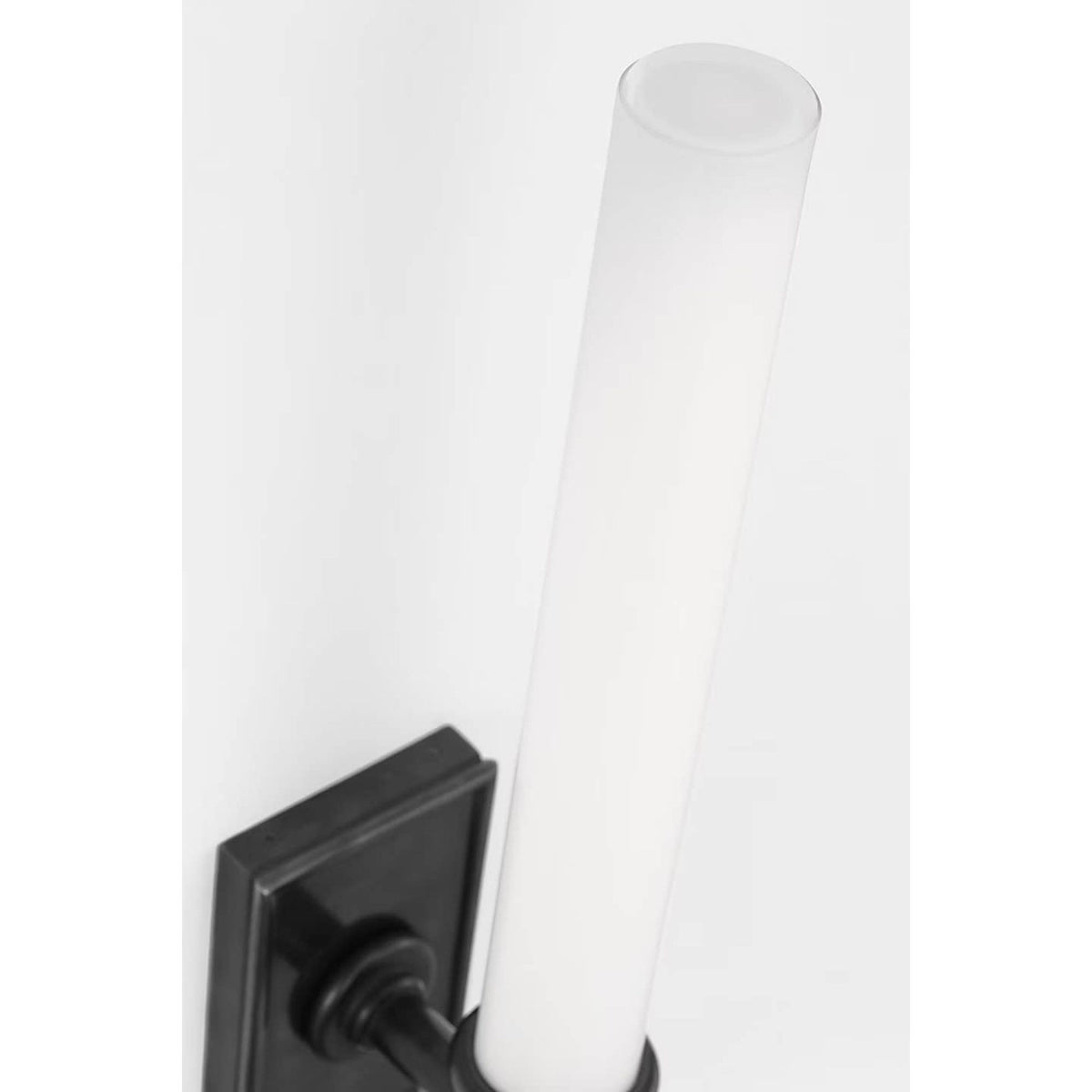 Chapman & Myers Owen 14" Single Bath Light in Bronze with White Glass W2.75" x H13.5" x E4"