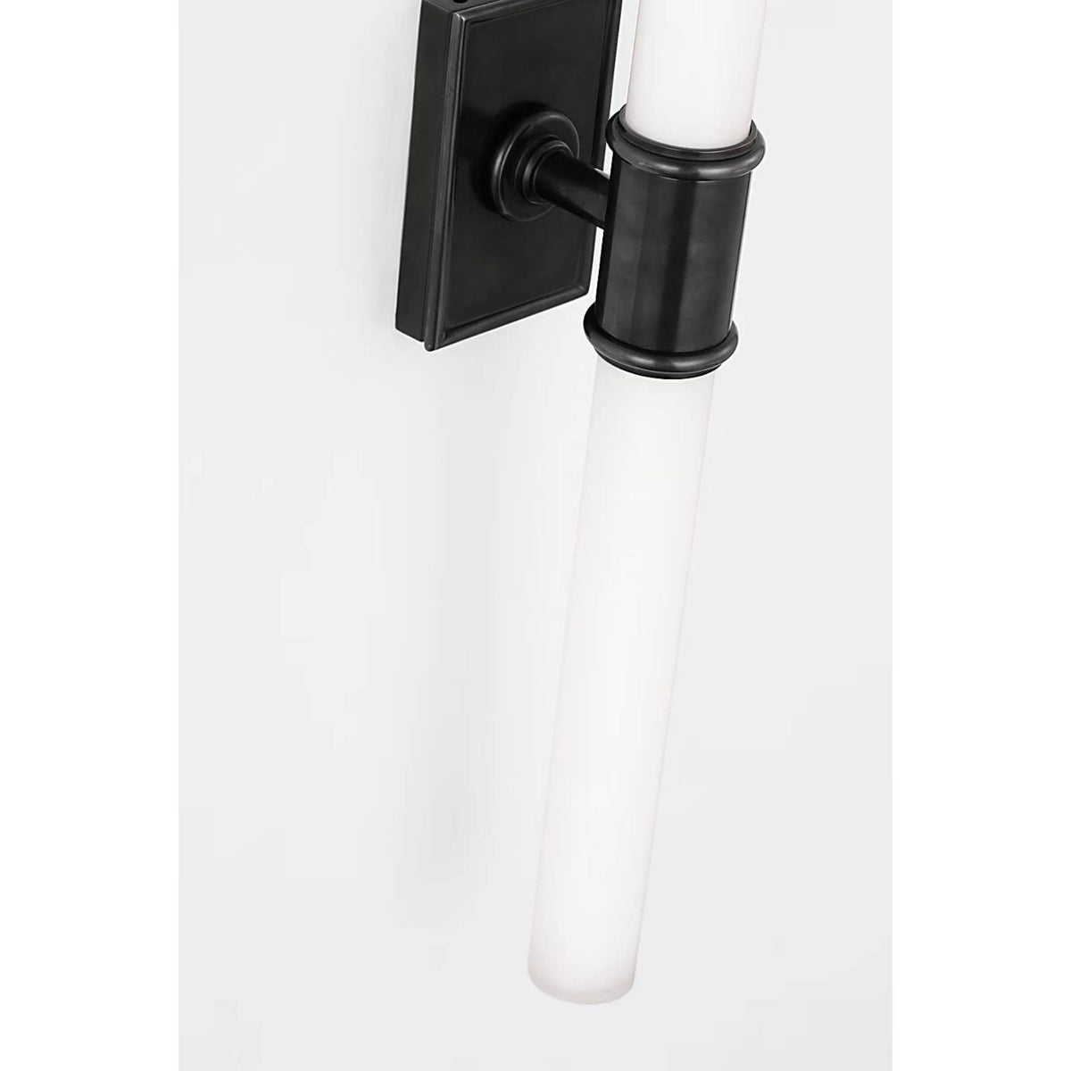 Chapman & Myers Owen 22" Double Bath Light in Bronze with White Glass W2.75" x H22" x E4"
