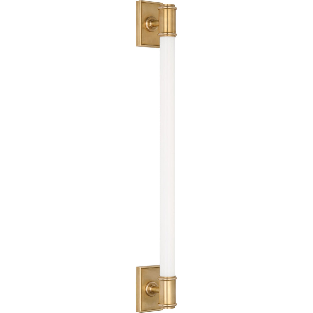 Chapman & Myers Owen 30" Linear Bath Light in Antique-Burnished Brass with White Glass W2.75" x H30" x E4"