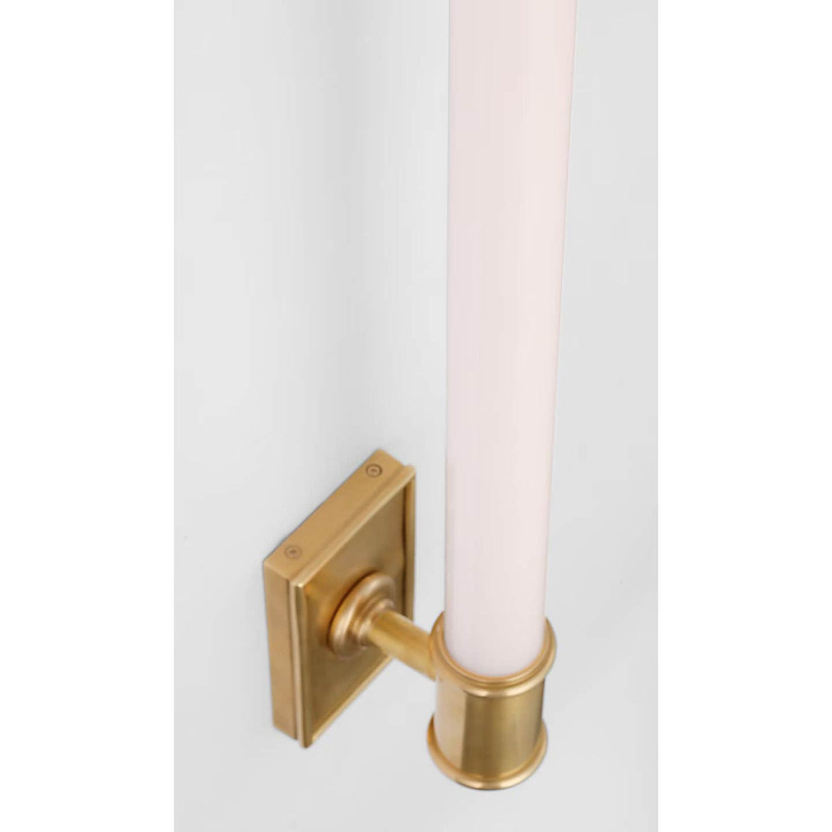 Chapman & Myers Owen 30" Linear Bath Light in Antique-Burnished Brass with White Glass W2.75" x H30" x E4"