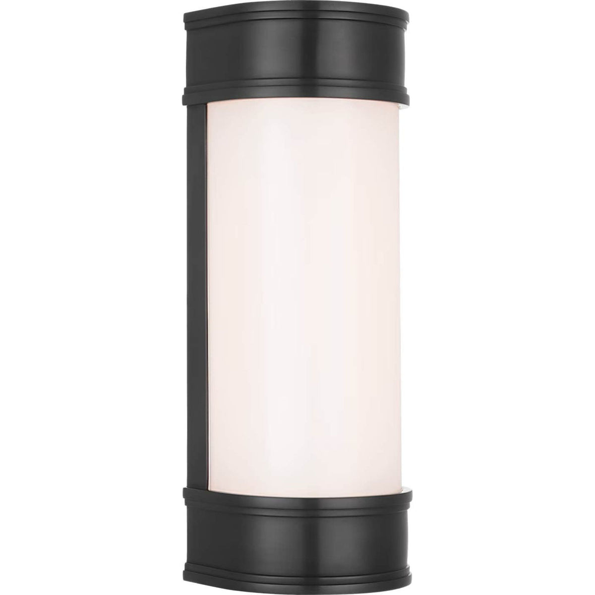 Chapman & Myers Marden 12" Salon Bath Sconce in Bronze with White Glass W4.25" x H12" x E3.75"