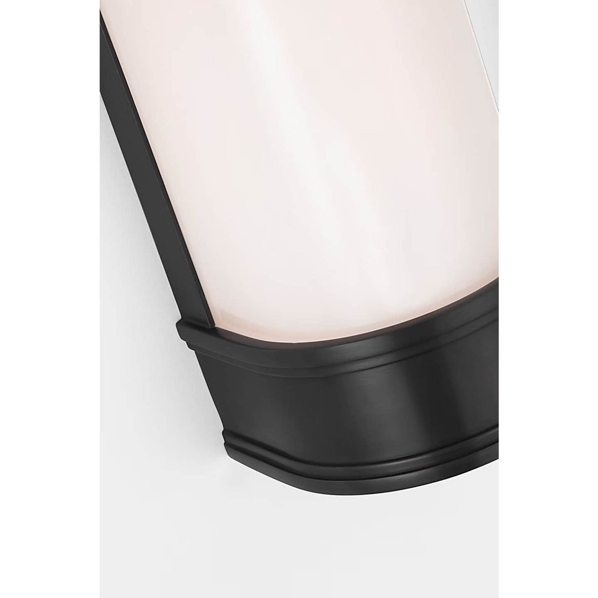 Chapman & Myers Marden 12" Salon Bath Sconce in Bronze with White Glass W4.25" x H12" x E3.75"