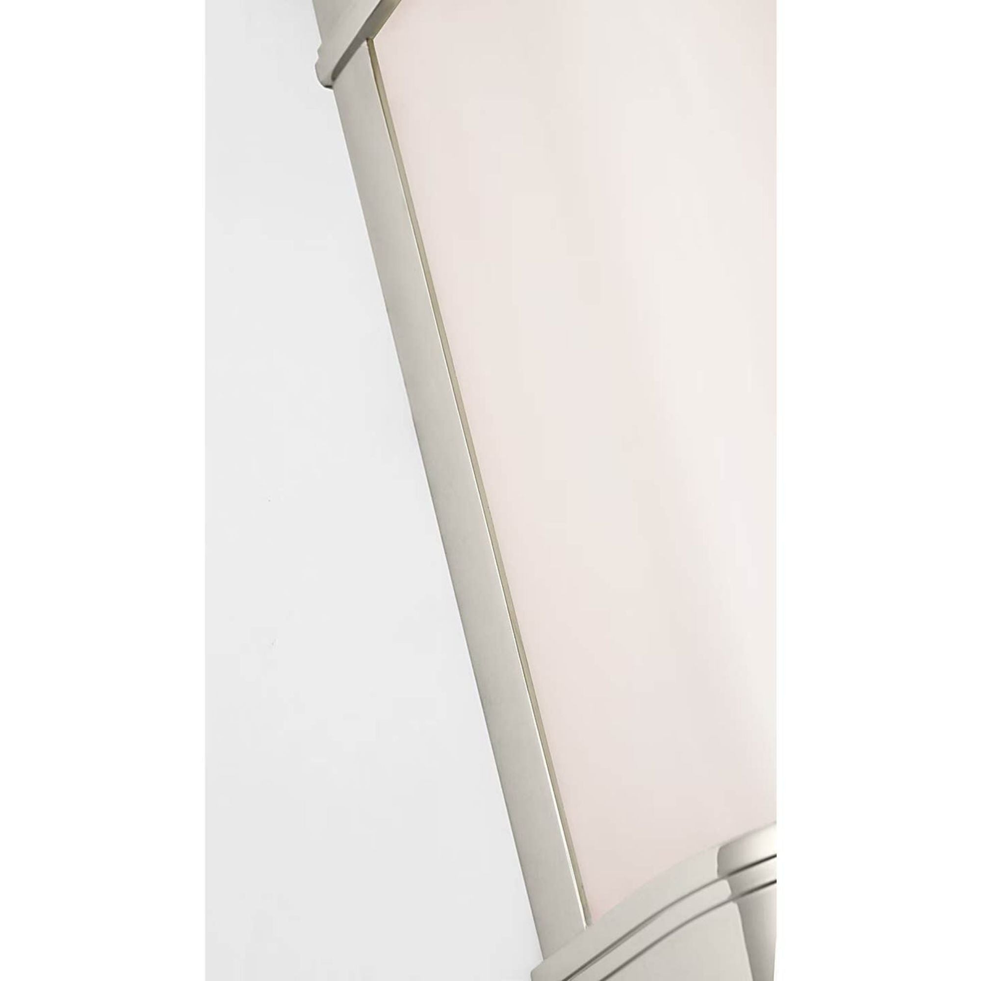 Chapman & Myers Marden 12" Salon Bath Sconce in Polished Nickel with White Glass W4.25" x H12" x E3.75"