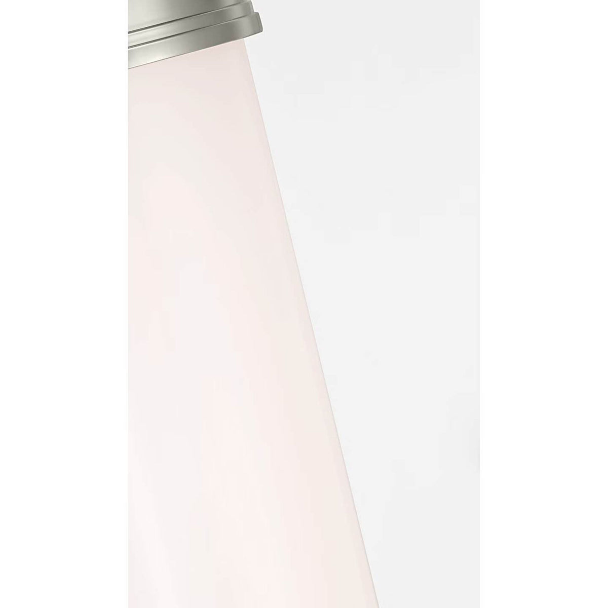 Chapman & Myers Marden 18" Salon Bath Sconce in Polished Nickel with White Glass W4.25" x H18" x E3.75"