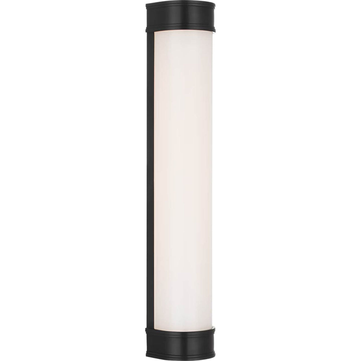 Chapman & Myers Marden 24" Salon Bath Sconce in Bronze with White Glass W4.25" x H24" x E3.75"
