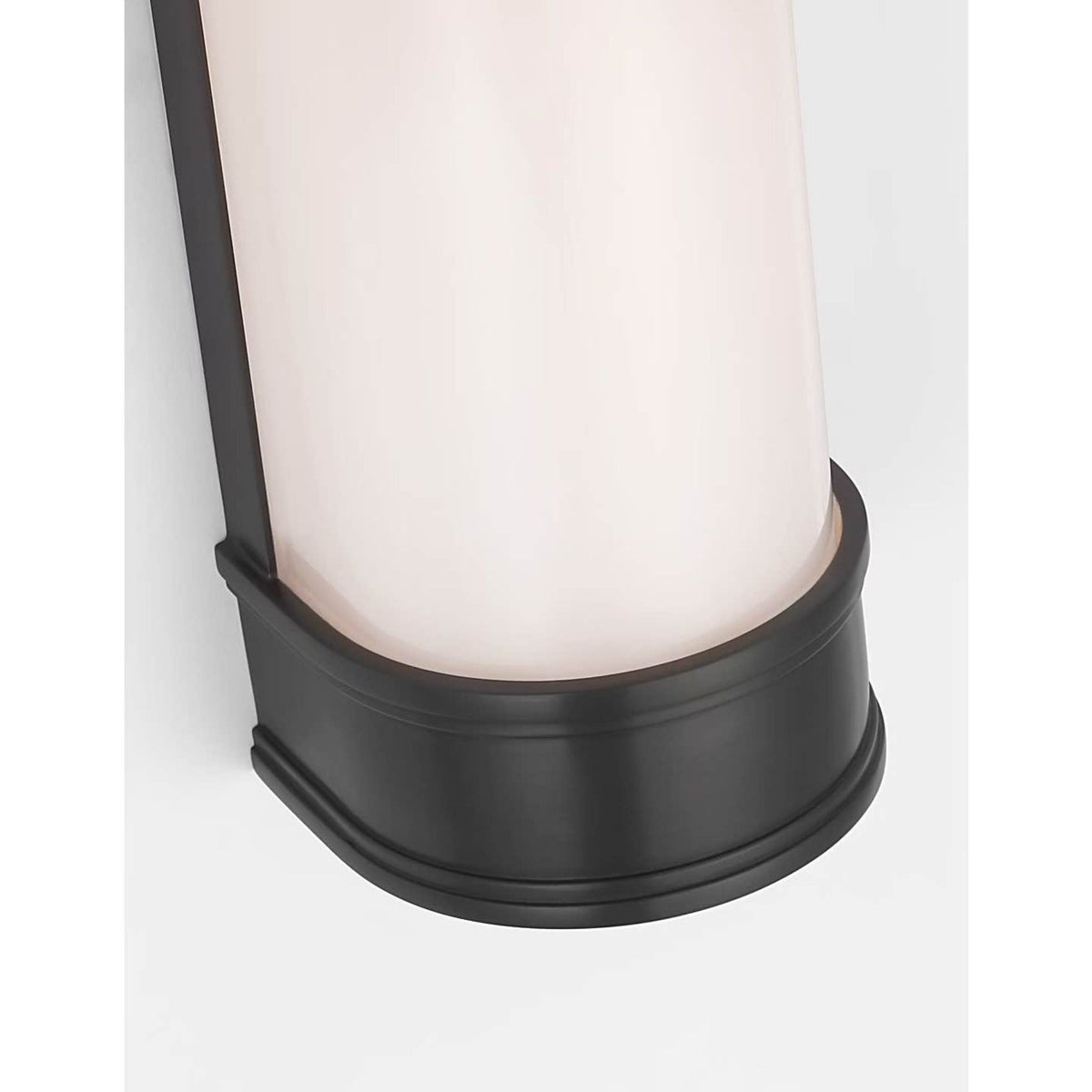 Chapman & Myers Marden 24" Salon Bath Sconce in Bronze with White Glass W4.25" x H24" x E3.75"