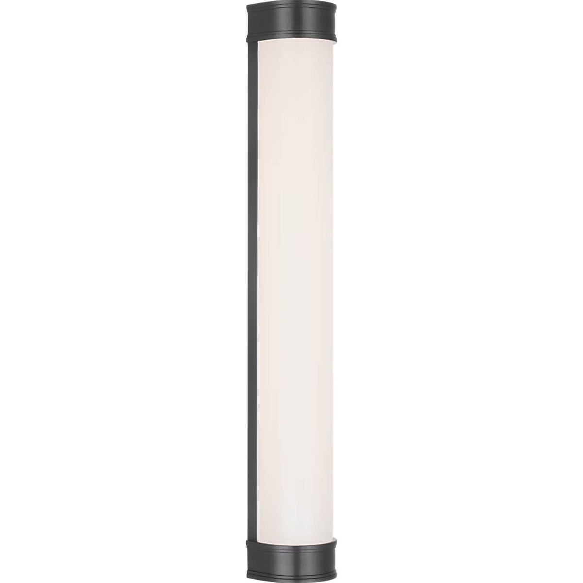 Chapman & Myers Marden 30" Salon Bath Sconce in Bronze with White Glass W4.25" x H30" x E3.75"