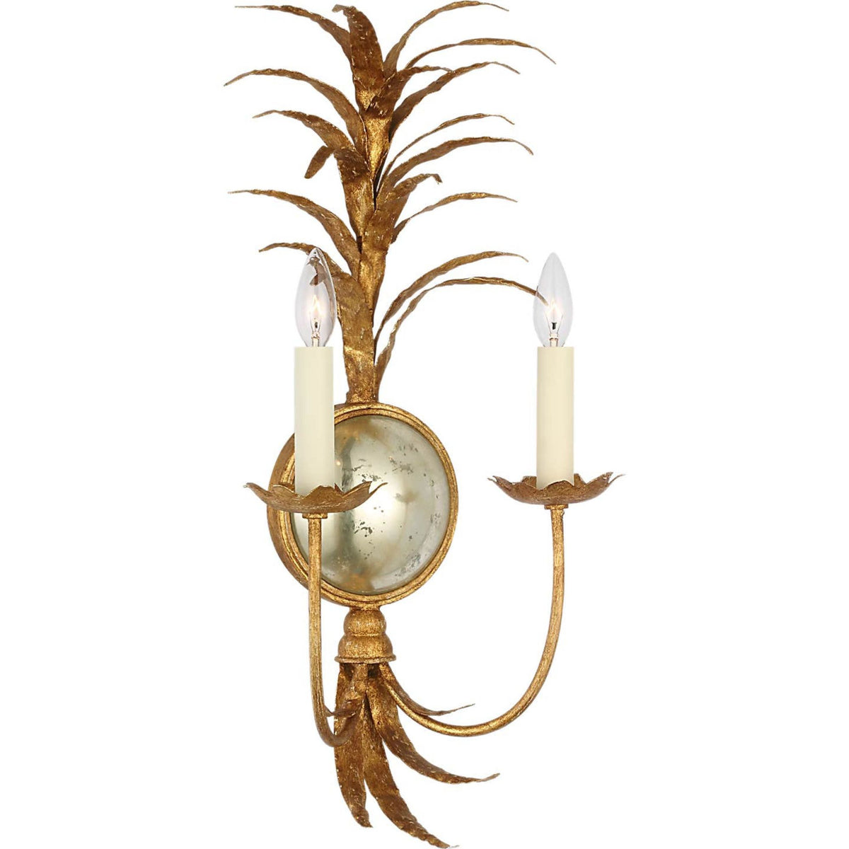 Chapman & Myers Gramercy 28" Sconce in Gilded Iron W13" x H28.25" x E7.75"