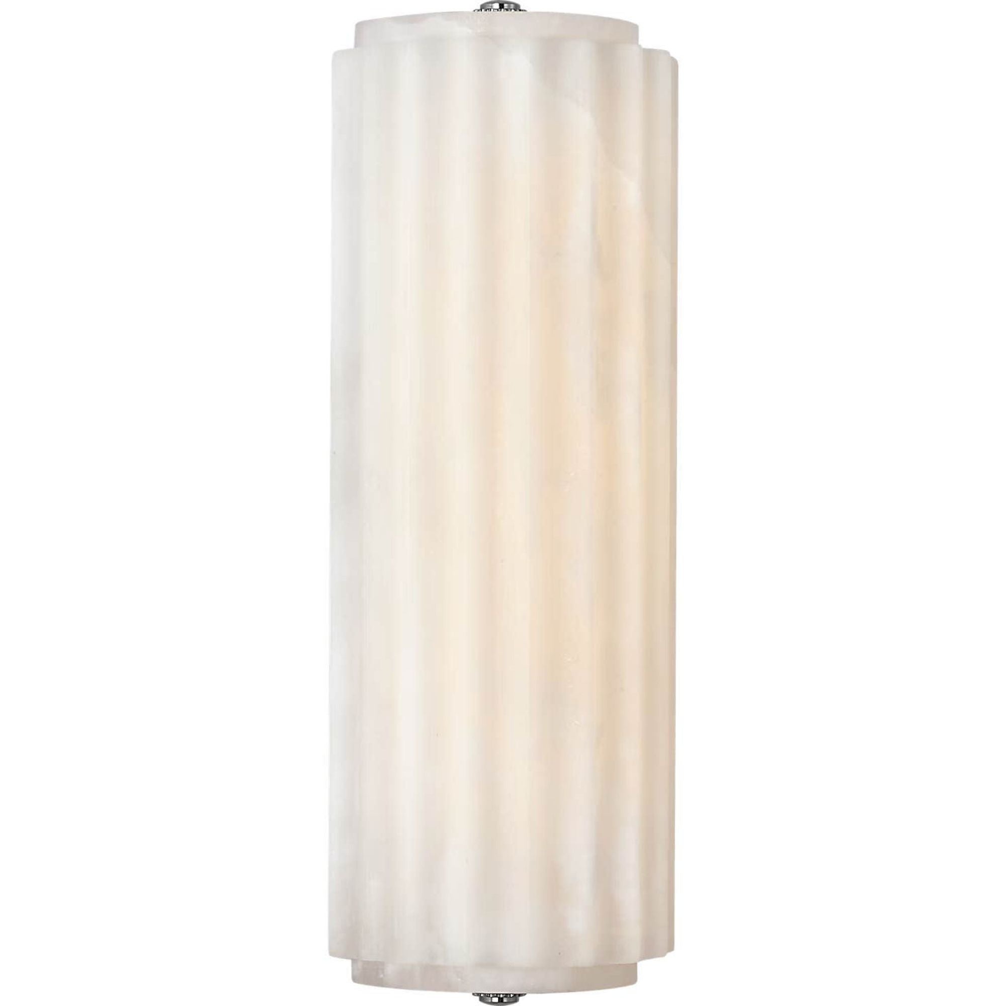Chapman & Myers Madden 13" Fluted Linear Sconce in Alabaster and Polished Nickel W4.25" x H12.5" x E2.75"