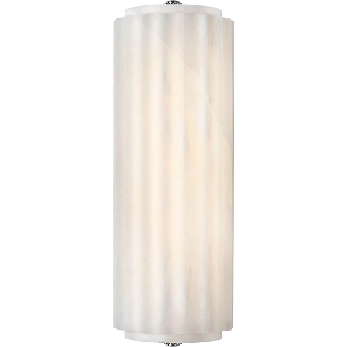 Chapman & Myers Madden 13" Fluted Linear Sconce in Alabaster and Polished Nickel W4.25" x H12.5" x E2.75"