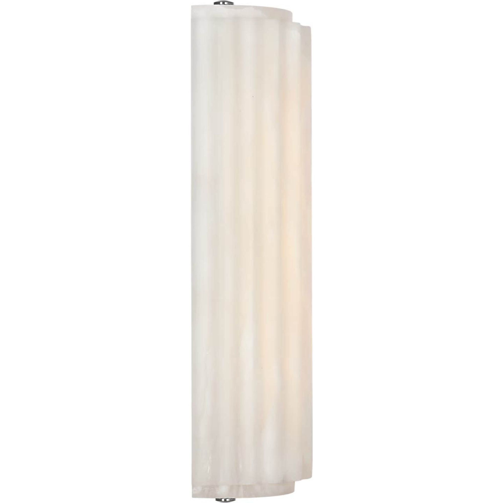 Chapman & Myers Madden 13" Fluted Linear Sconce in Alabaster and Polished Nickel W4.25" x H12.5" x E2.75"
