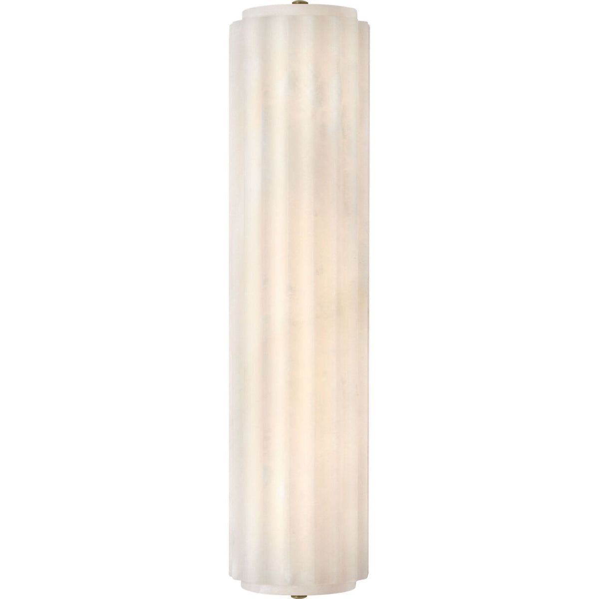 Chapman & Myers Madden 19" Fluted Linear Sconce in Alabaster and Antique-Burnished Brass W4.25" x H18.5" x E2.75"