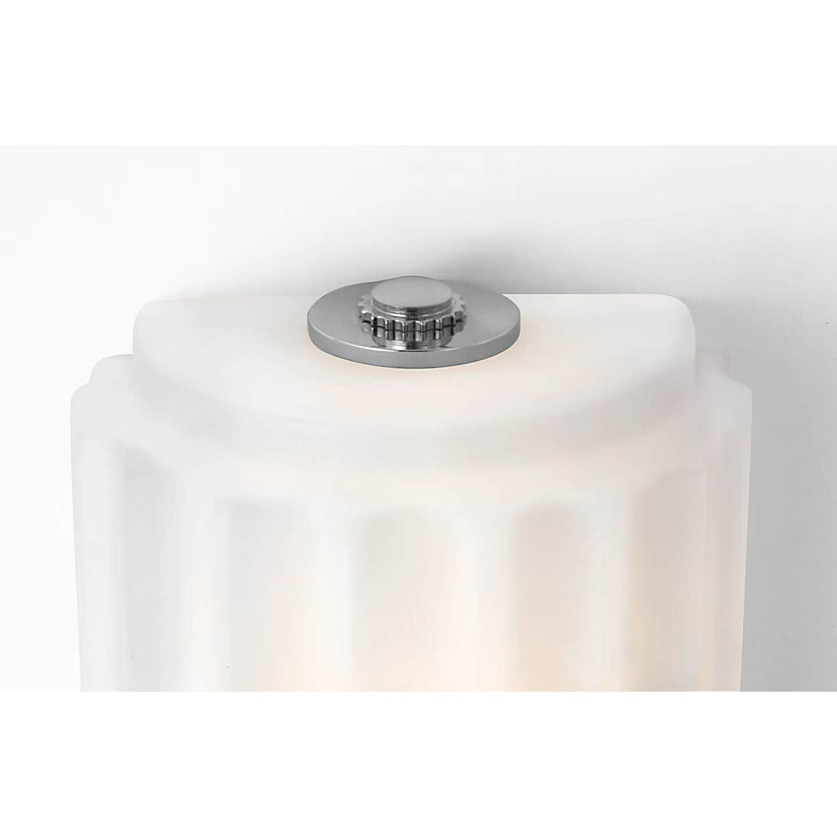 Chapman & Myers Madden 19" Fluted Linear Sconce in Alabaster and Polished Nickel W4.25" x H18.5" x E2.75"