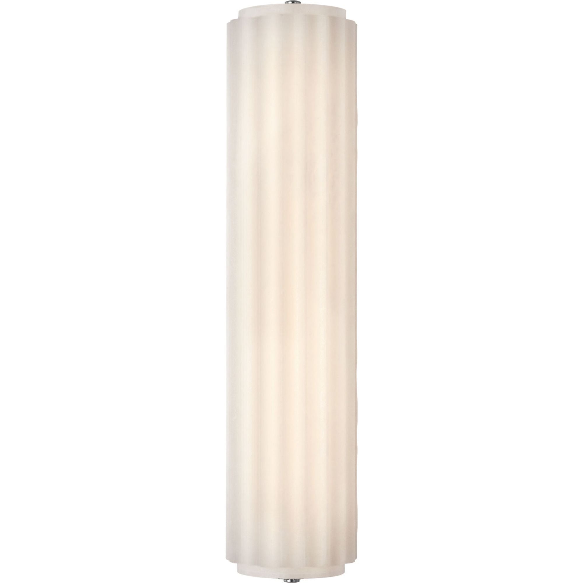 Chapman & Myers Madden 19" Fluted Linear Sconce in Alabaster and Polished Nickel W4.25" x H18.5" x E2.75"