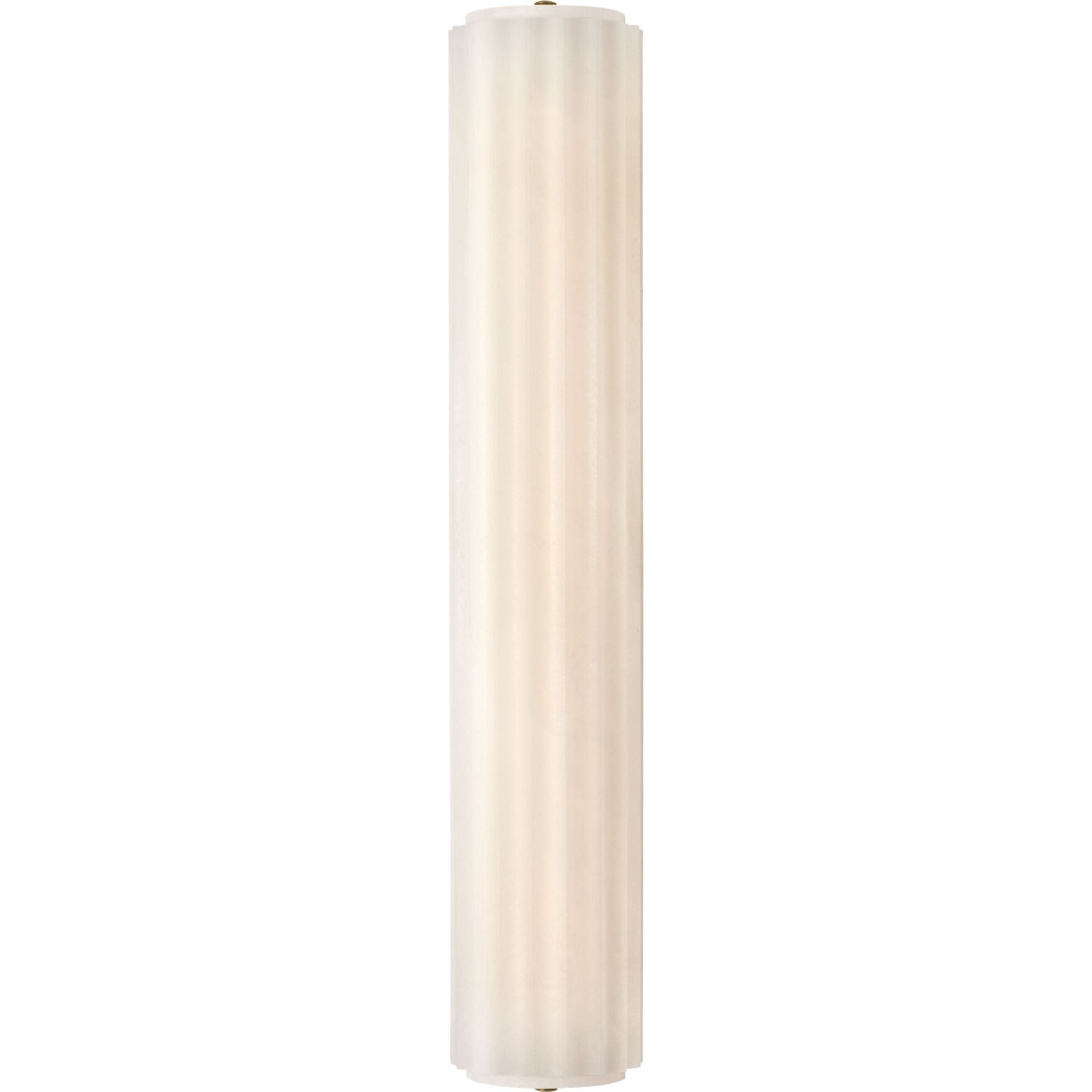 Chapman & Myers Madden 25" Fluted Linear Sconce in Alabaster and Antique-Burnished Brass W4.25" x H24.5" x E2.75"