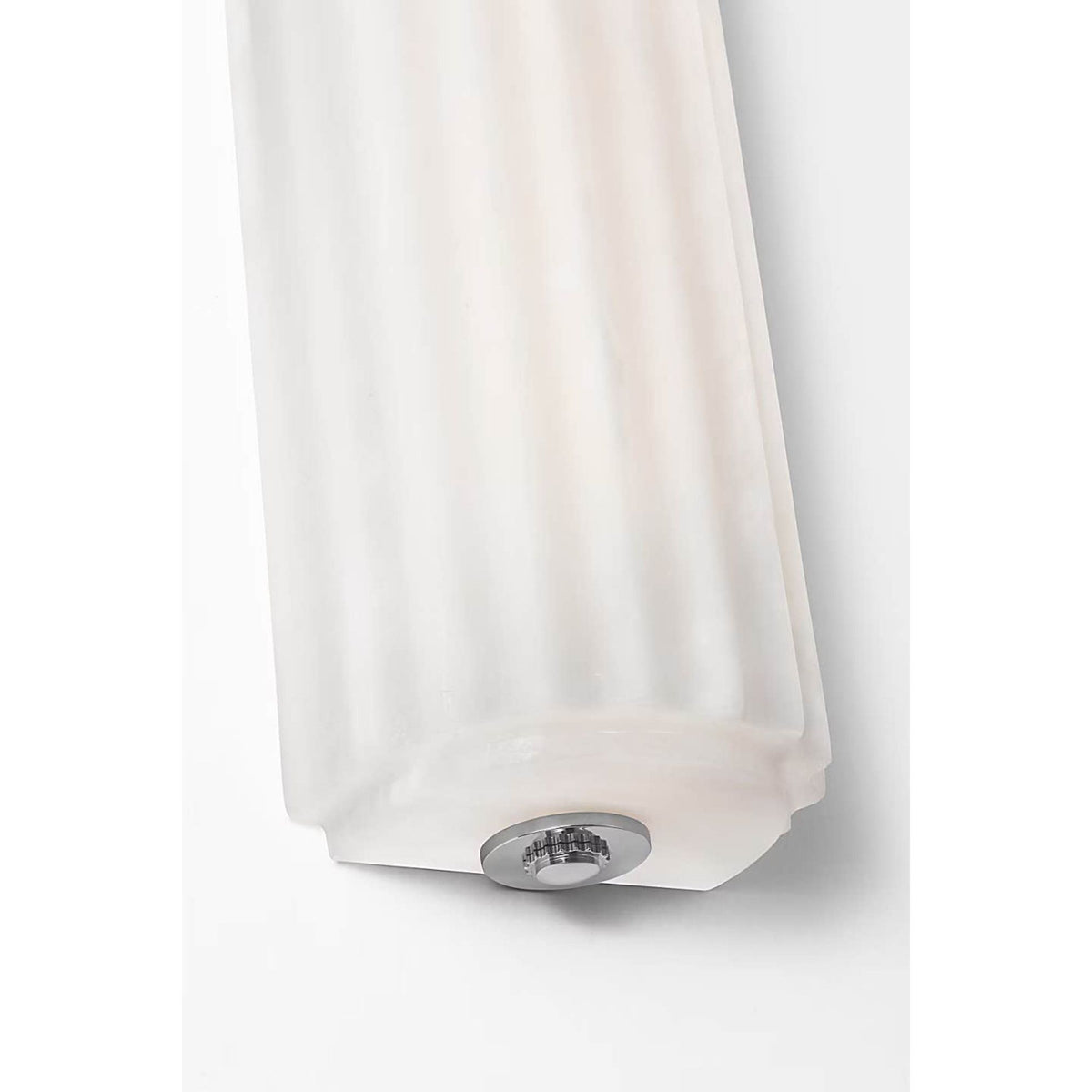 Chapman & Myers Madden 25" Fluted Linear Sconce in Alabaster and Polished Nickel W4.25" x H24.5" x E2.75"