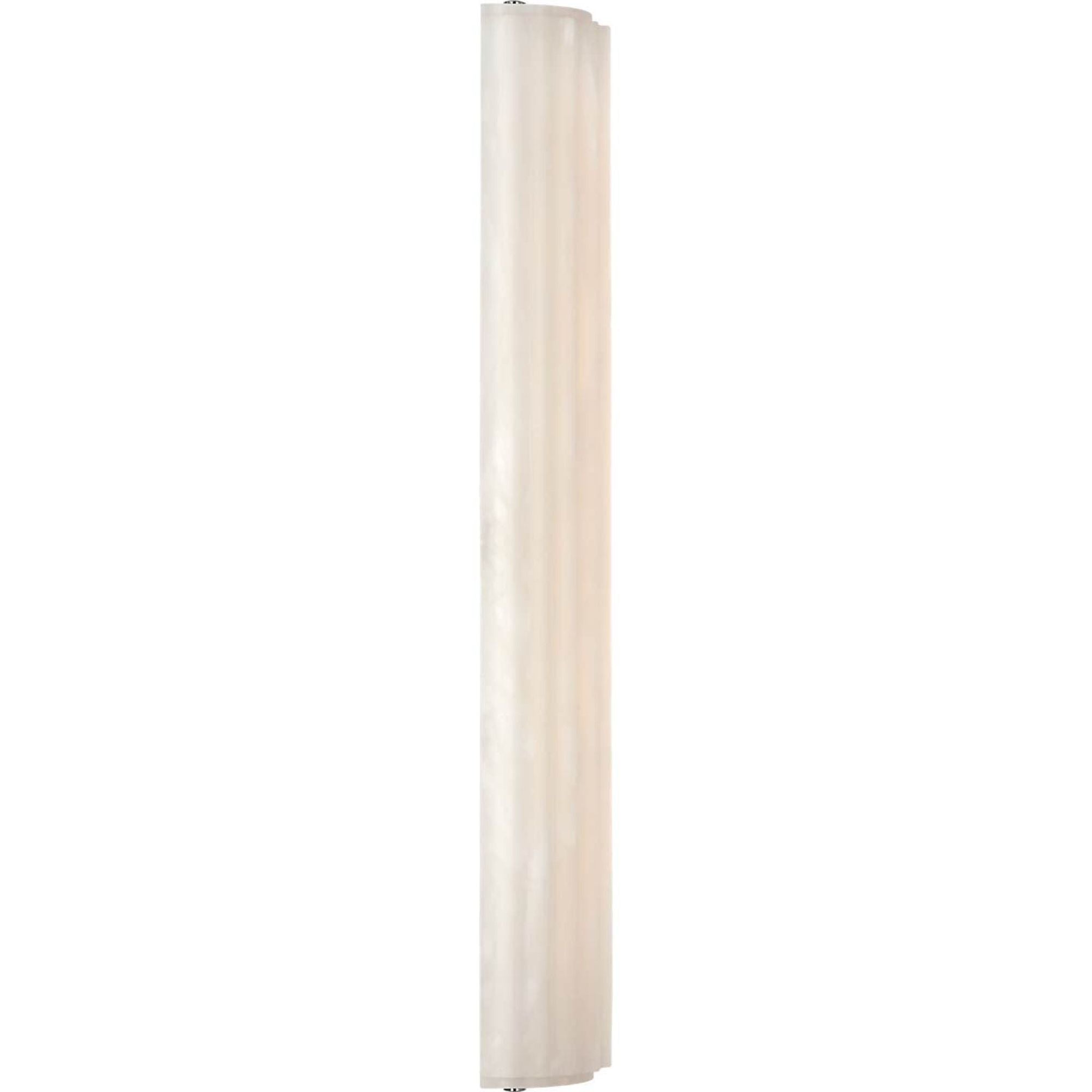 Chapman & Myers Madden 25" Fluted Linear Sconce in Alabaster and Polished Nickel W4.25" x H24.5" x E2.75"