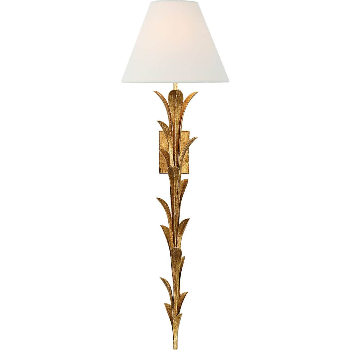 Chapman & Myers Provenz 34" Statement Sconce in French Gild with Linen Shade W10" x H33.5" x E10.75"