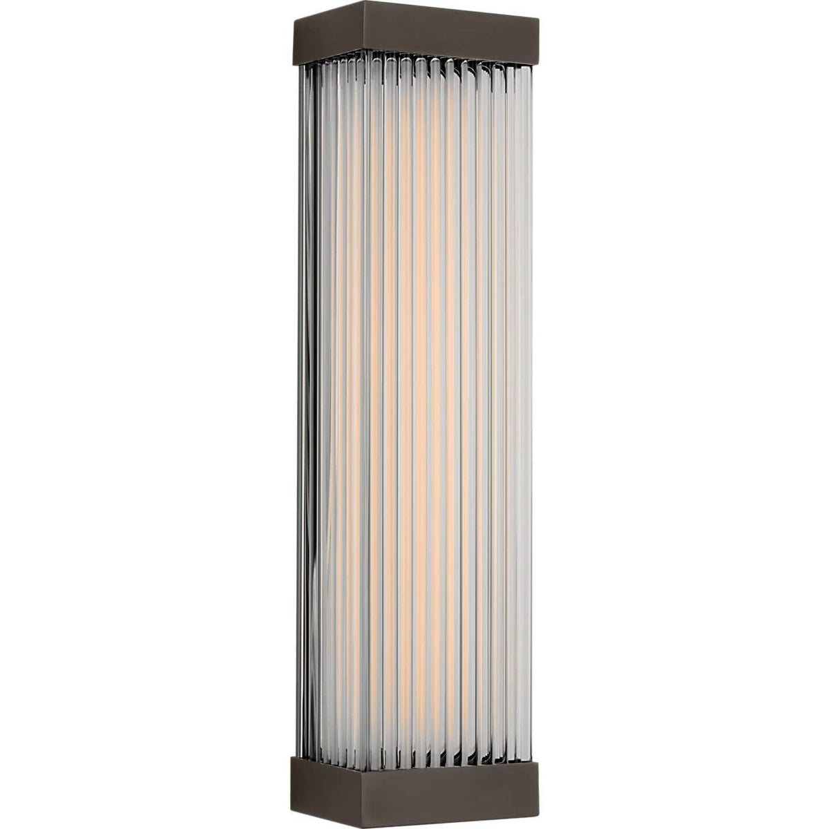 Chapman & Myers Vance 14" Sconce in Bronze with Clear Glass Rods W3.5" x H14" x E2.75"
