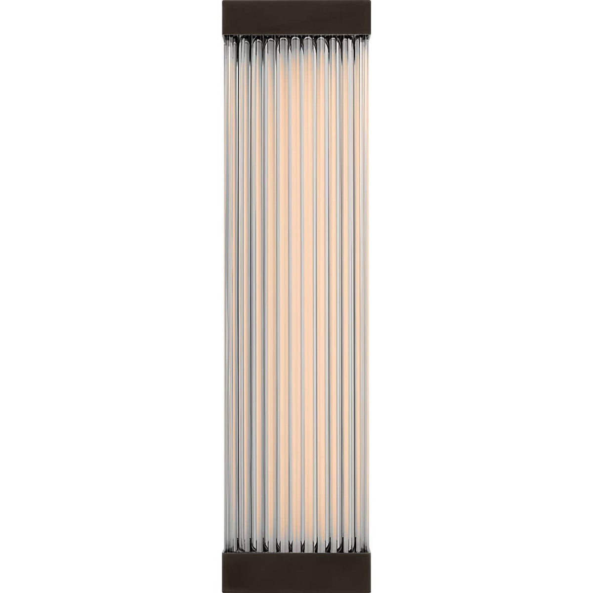 Chapman & Myers Vance 14" Sconce in Bronze with Clear Glass Rods W3.5" x H14" x E2.75"