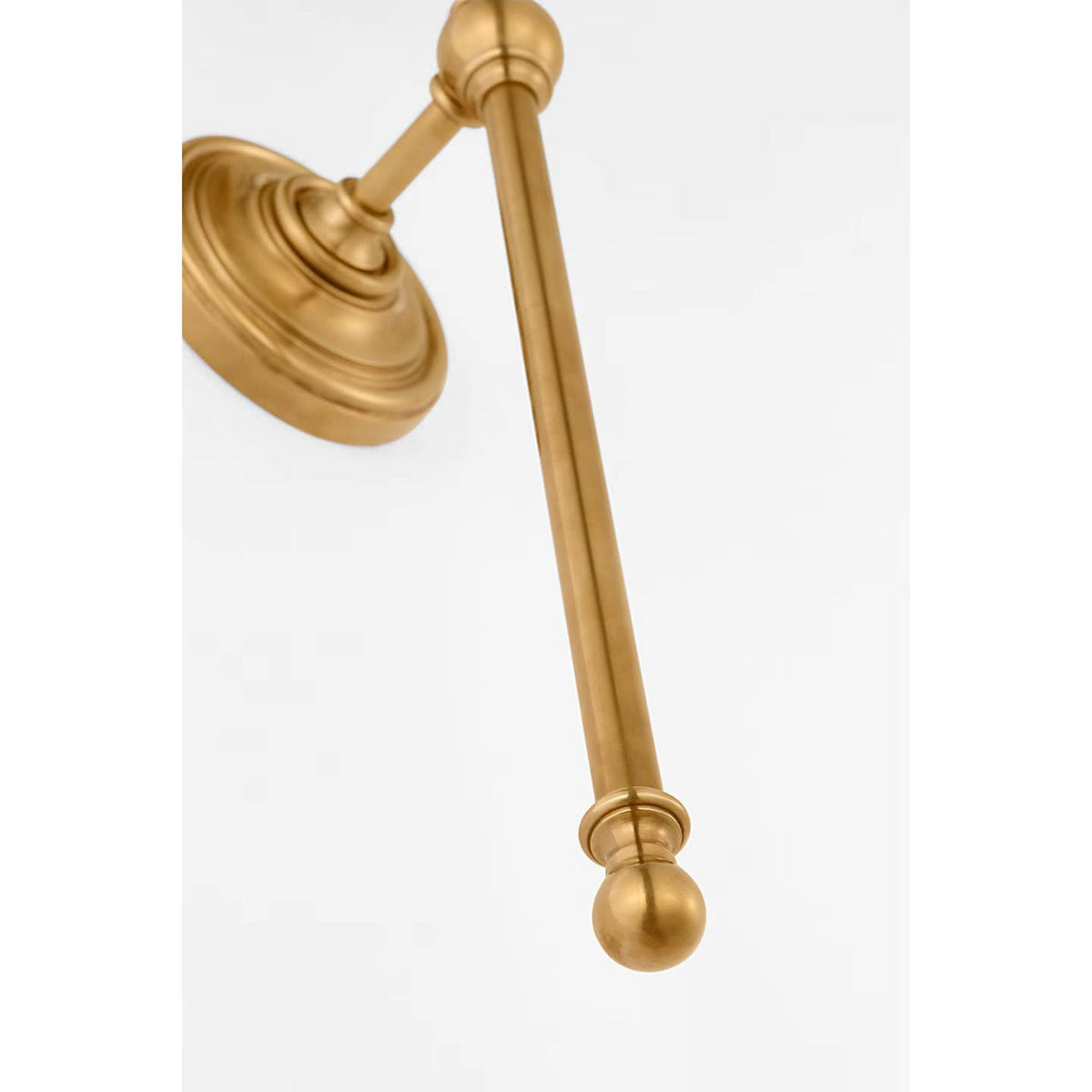 Chapman & Myers Classic 27" Tail Sconce in Antique-Burnished Brass with Linen Shade W6.5" x H28.25" x E7.75"