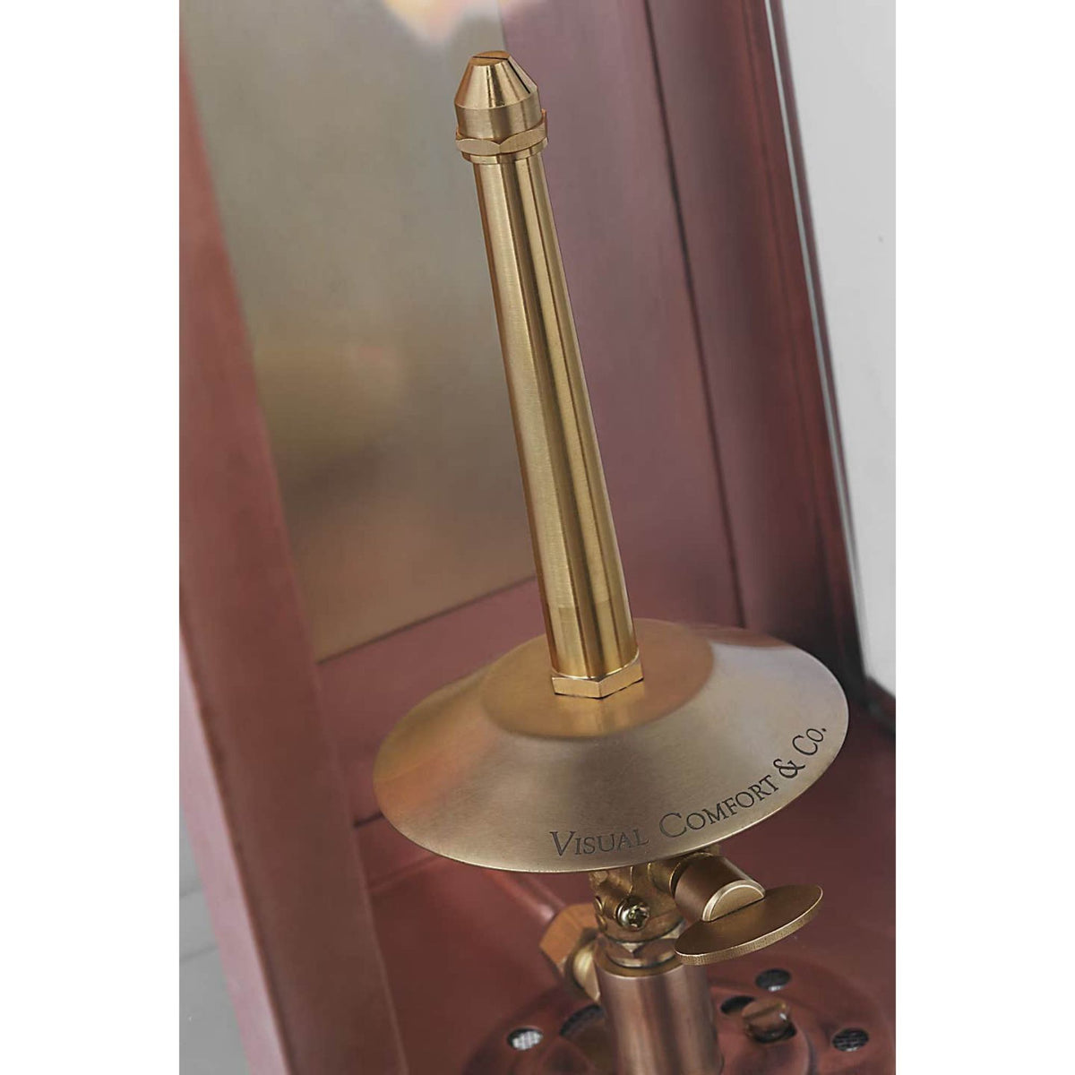 Chapman & Myers Fresno Large 3/4 Gas Wall Lantern in Soft Copper with Clear Glass W7" x H20.25" x E8.25"